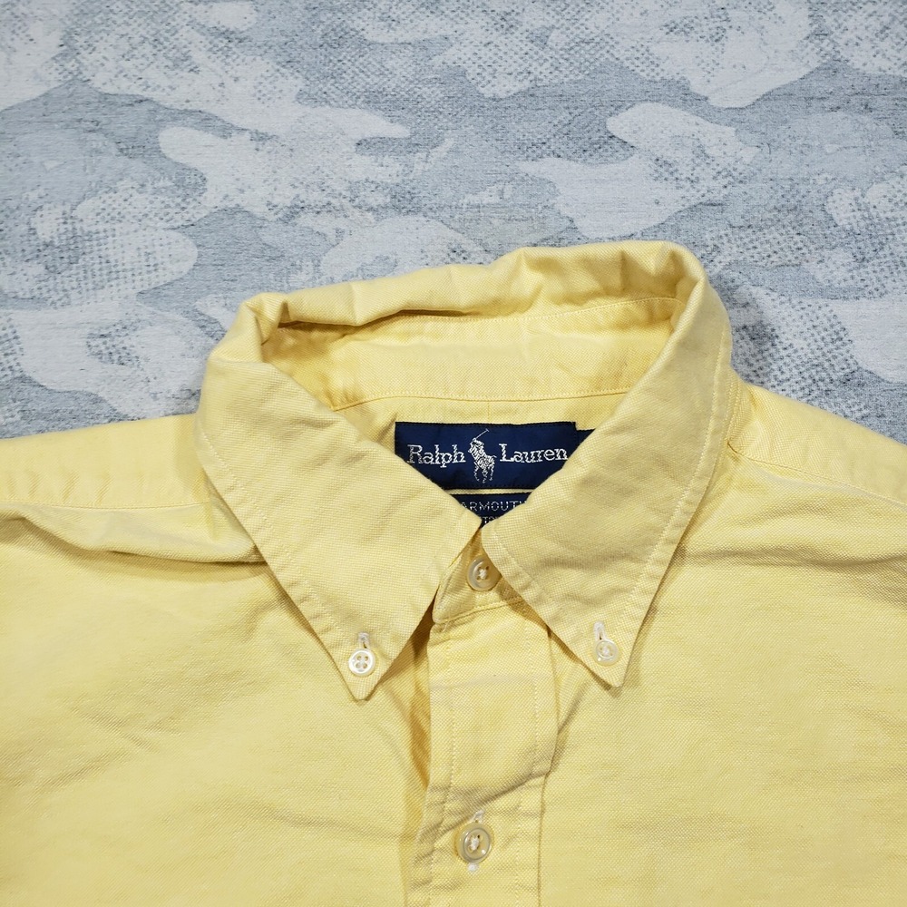 Ralph Lauren Shirt Mens 16-34 Yellow Yarmouth Flesh Pony Button Down Long Sleeve - Picture 5 of 12